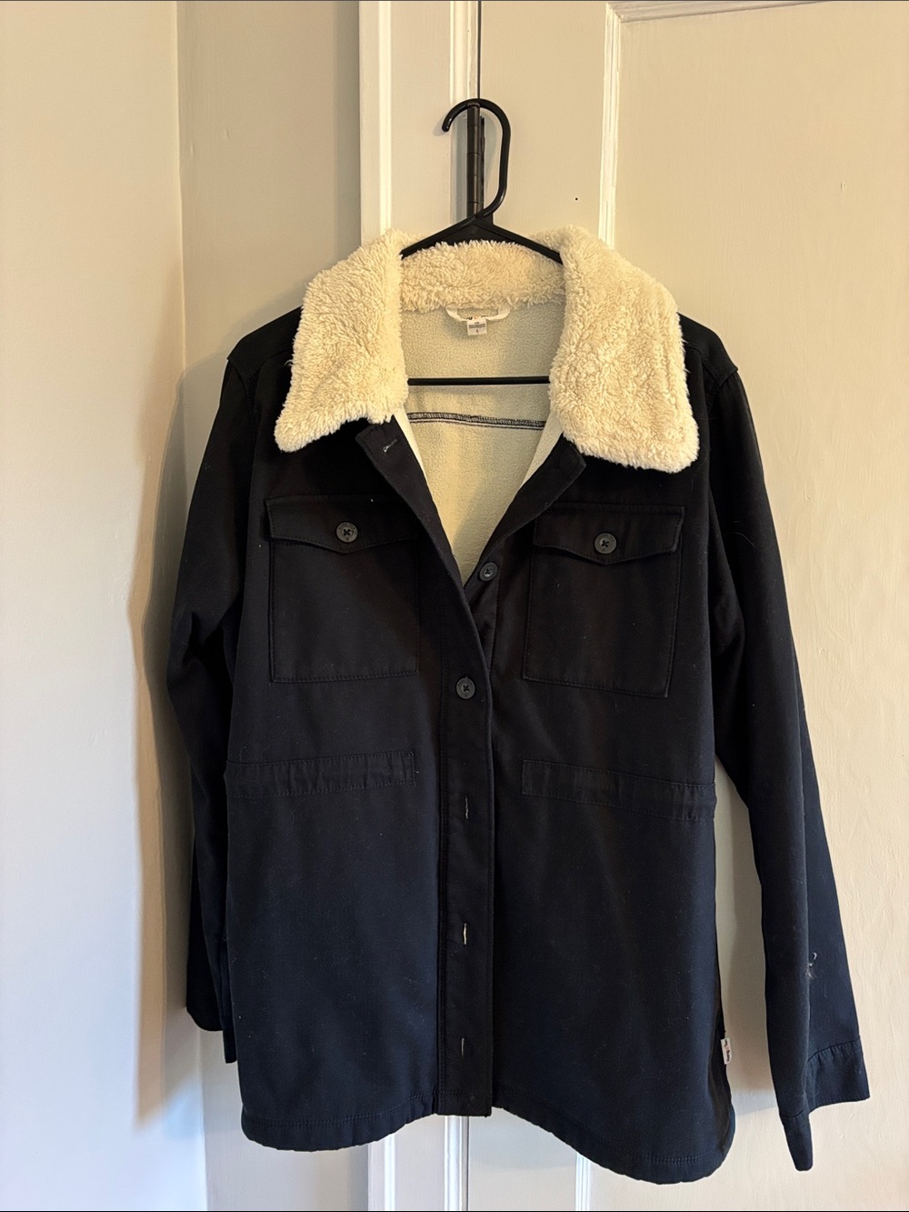 Black Sherpa-Lined Utility Jacket Hang Ten
